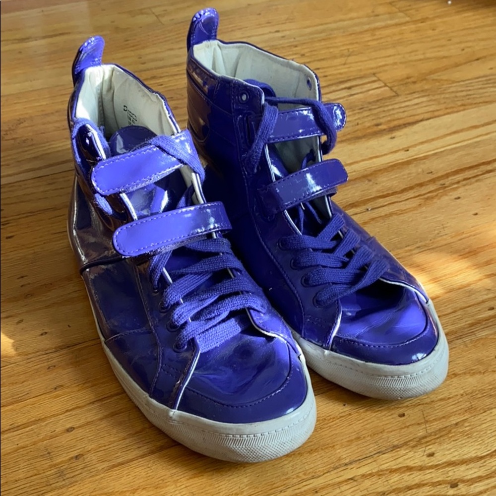 Purple sneakers
